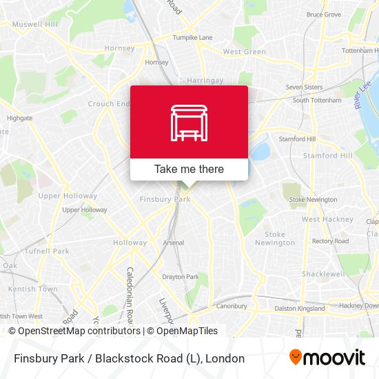 Finsbury Park / Blackstock Road (L) map