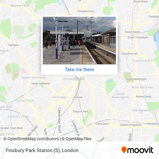 Finsbury Park Station map