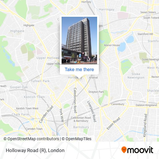 Holloway Road map