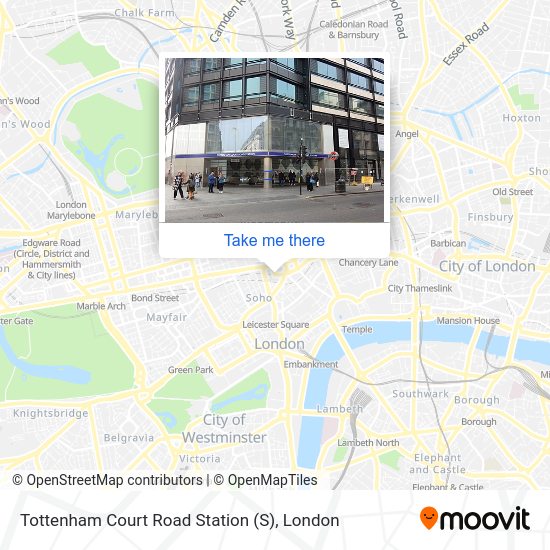 Tottenham Court Road Station map