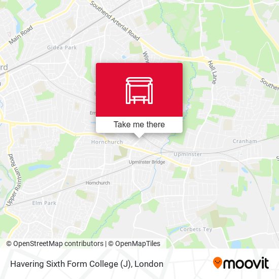 Havering Sixth Form College (J) map