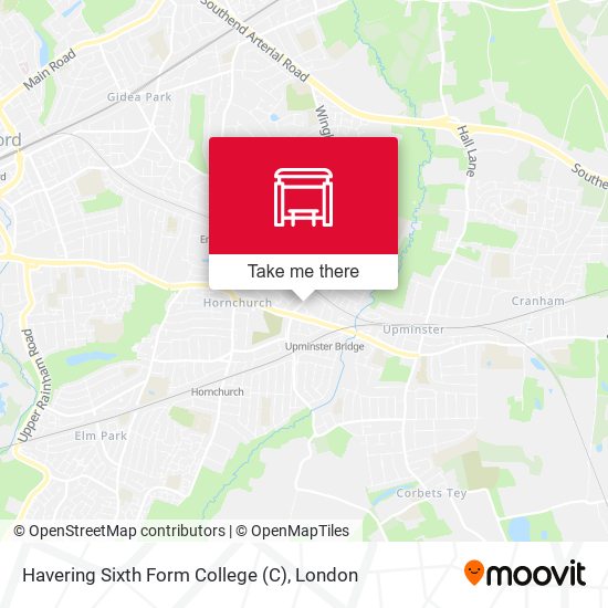 Havering Sixth Form College map
