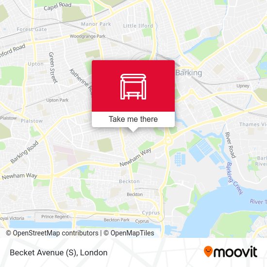 Becket Avenue (S) map