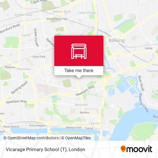 Vicarage Primary School (T) map