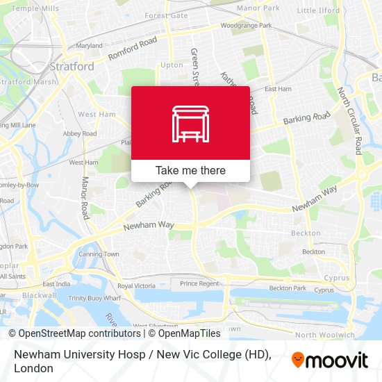 Newham University Hosp / New Vic College (HD) map