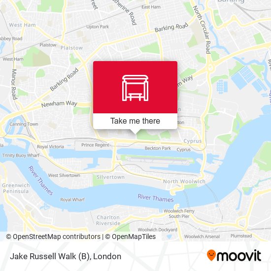 Jake Russell Walk (B) map