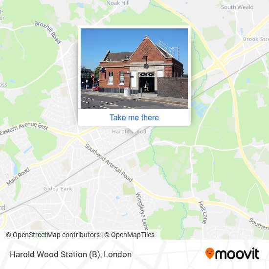 Harold Wood Station (B) map