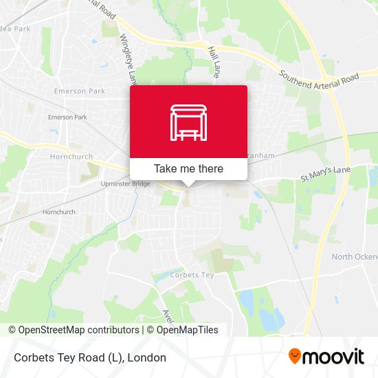 Corbets Tey Road (L) map