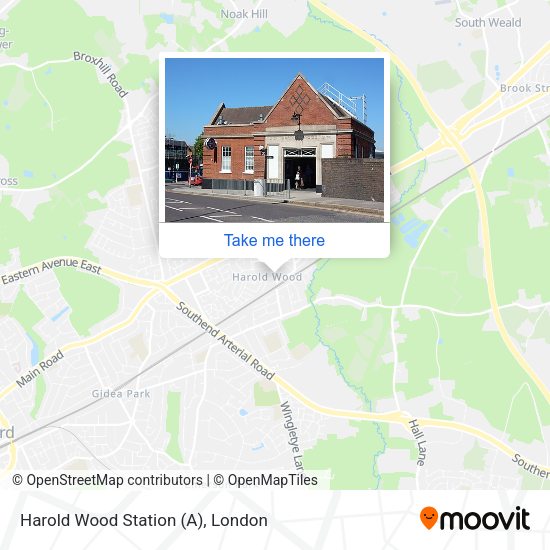 Harold Wood Station (A) map