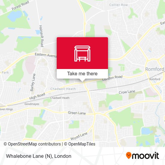 Whalebone Lane (N) map