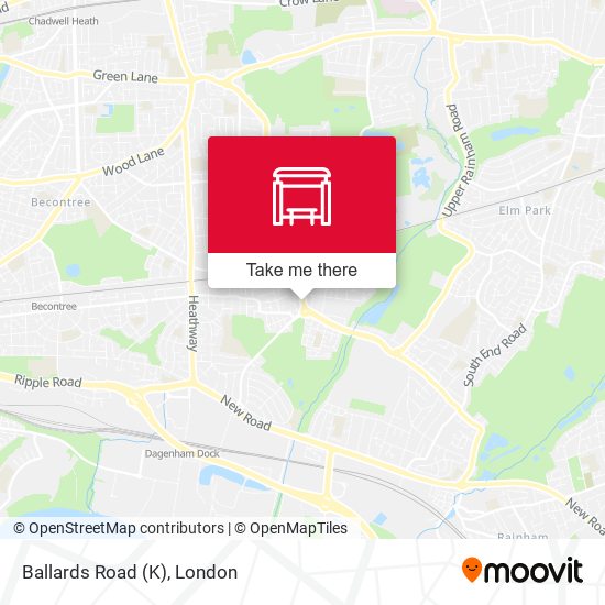 Ballards Road (K) map