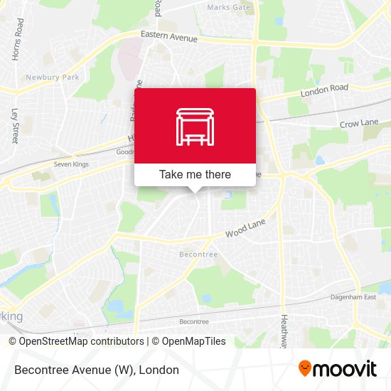 Becontree Avenue (W) map