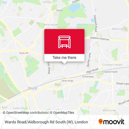 Wards Road / Aldborough Rd South map