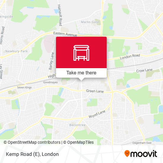 Kemp Road (E) map