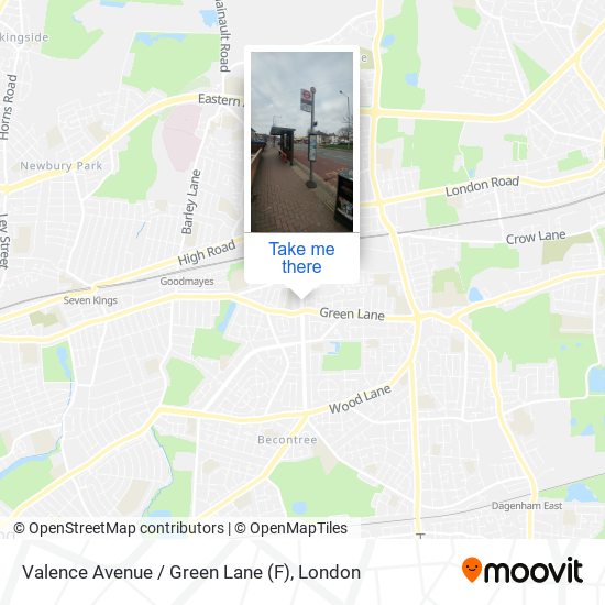 Valence Avenue / Green Lane (F) map