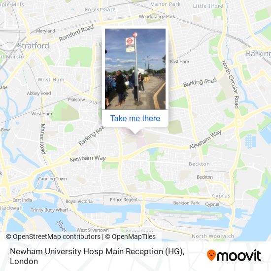 Newham University Hosp Main Reception (HG) map