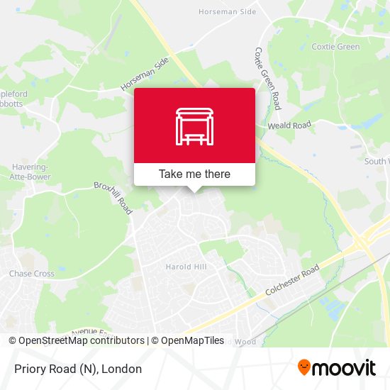 Priory Road (N) map