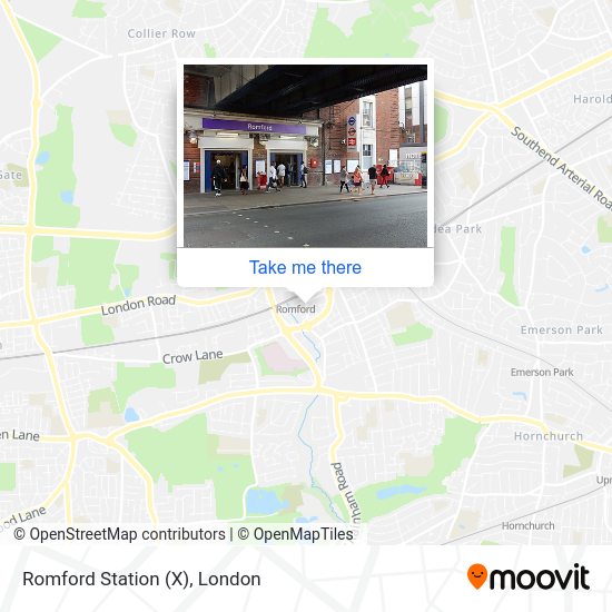 Romford Station (X) map