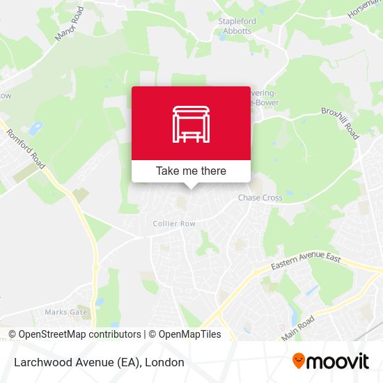 Larchwood Avenue (EA) map