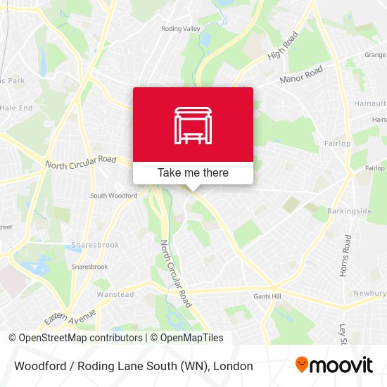 Woodford / Roding Lane South (WN) map