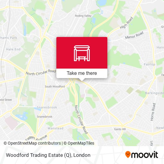 Woodford Trading Estate (Q) map