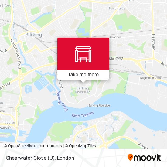 Shearwater Close (U) map