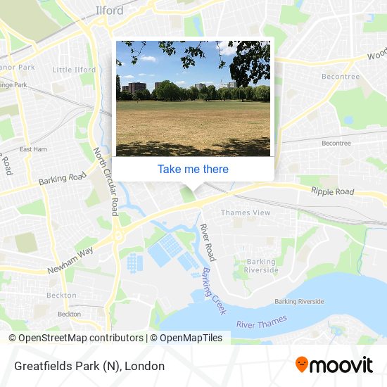 Greatfields Park (N) map
