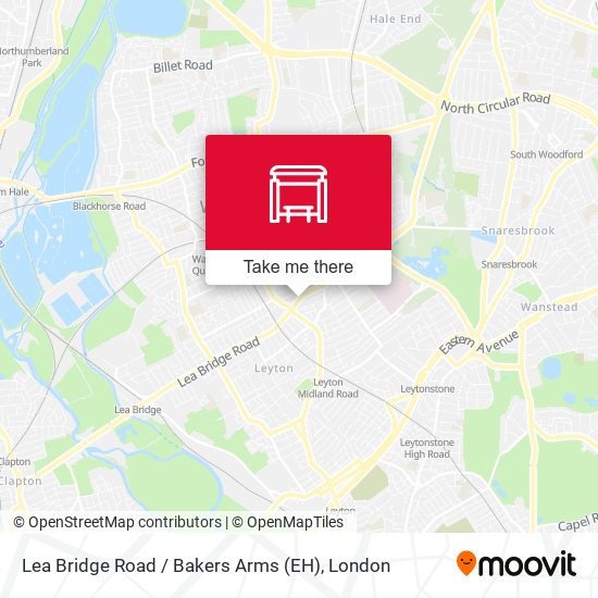 Lea Bridge Road / Bakers Arms (EH) map