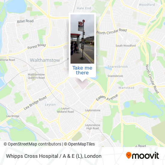 Whipps Cross Hospital / A & E (L) map
