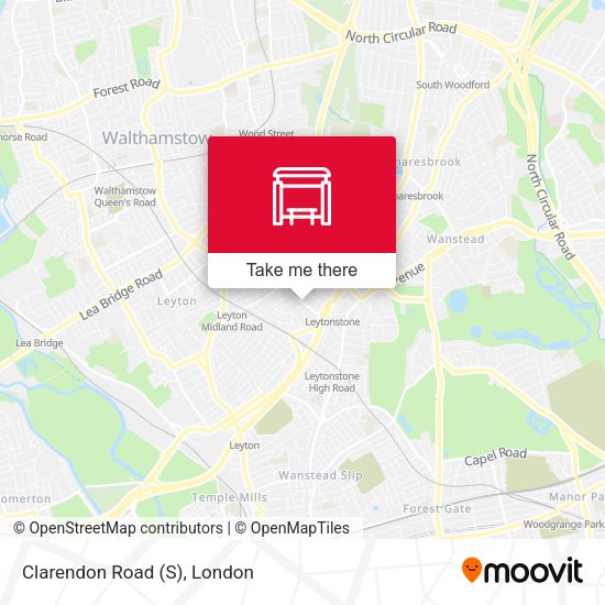 Clarendon Road (S) map