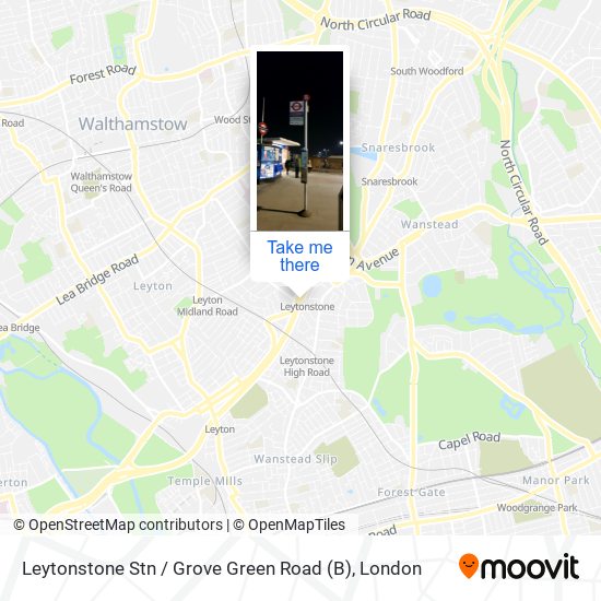 Leytonstone Stn  / Grove Green Road (B) map