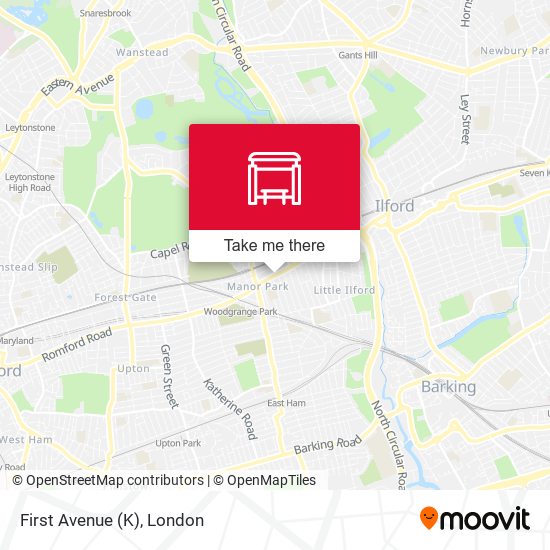 First Avenue (K) map