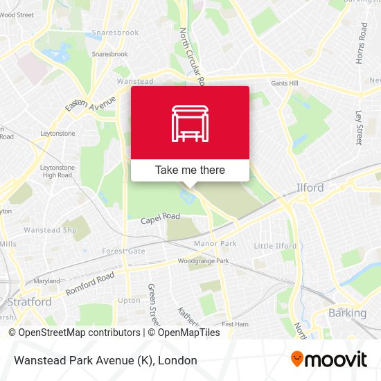 Wanstead Park Avenue (K) map