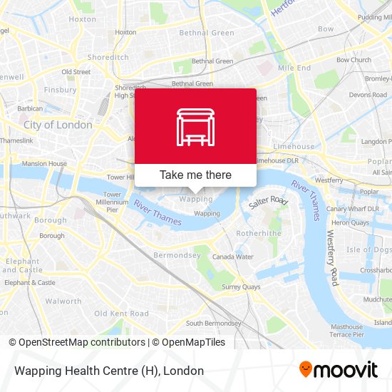 Wapping Health Centre map