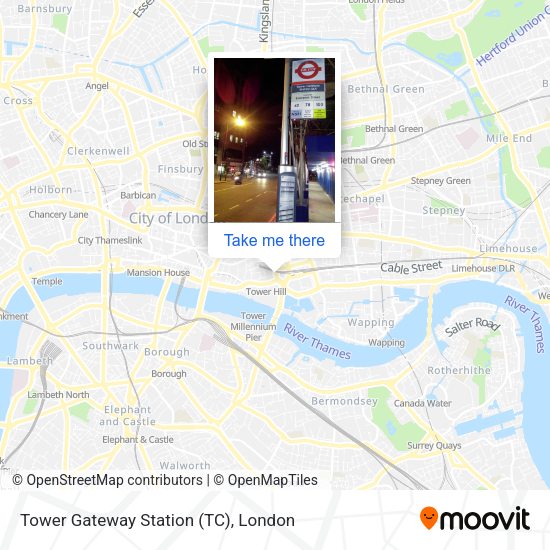 Tower Gateway Station (TC) map