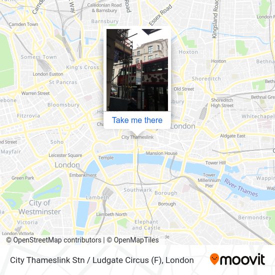 City Thameslink Stn  / Ludgate Circus map