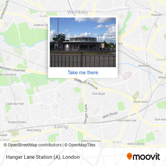 Hanger Lane Station (A) map