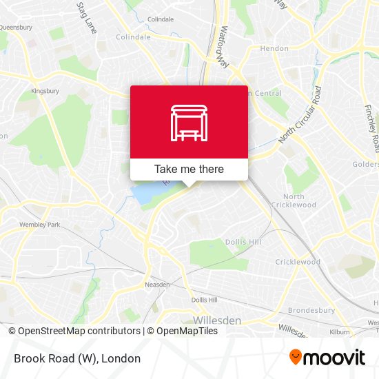Brook Road (W) map