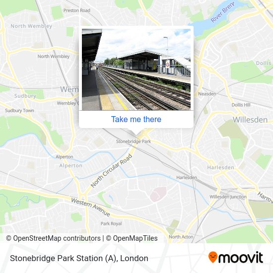 Stonebridge Park Station (A) map