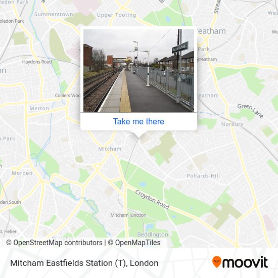 Mitcham Eastfields Station (T) map