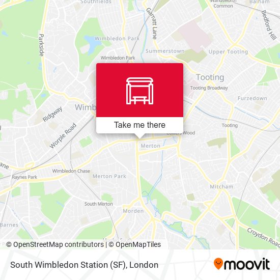 South Wimbledon Station (SF) map