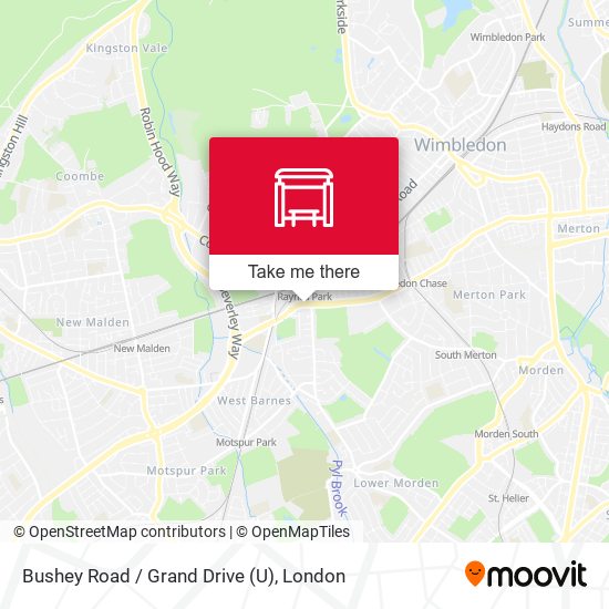 Bushey Road / Grand Drive (U) map