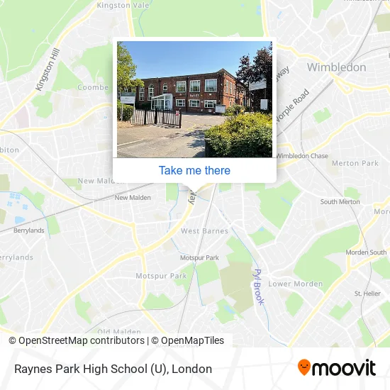 Raynes Park High School (U) map