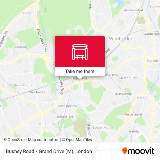 Bushey Road / Grand Drive (M) map