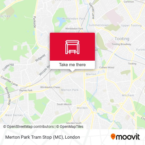 Merton Park Tram Stop (MC) map