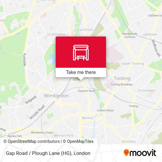 Gap Road / Plough Lane (HG) map