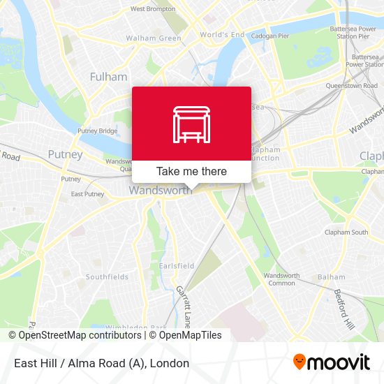East Hill / Alma Road map