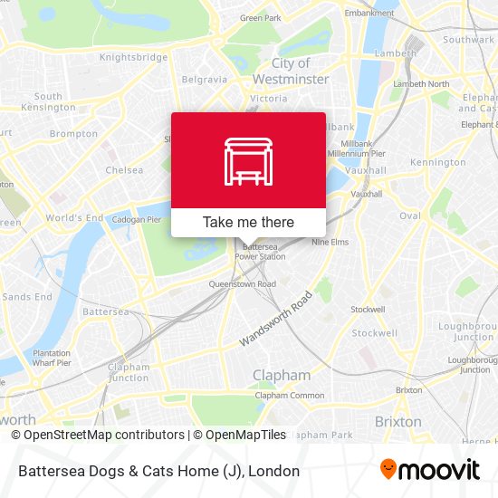 Battersea Dogs & Cats Home (J) map