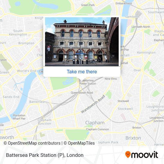 Battersea Park Station map