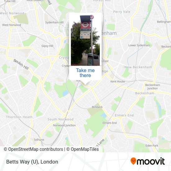 Betts Way (U) map